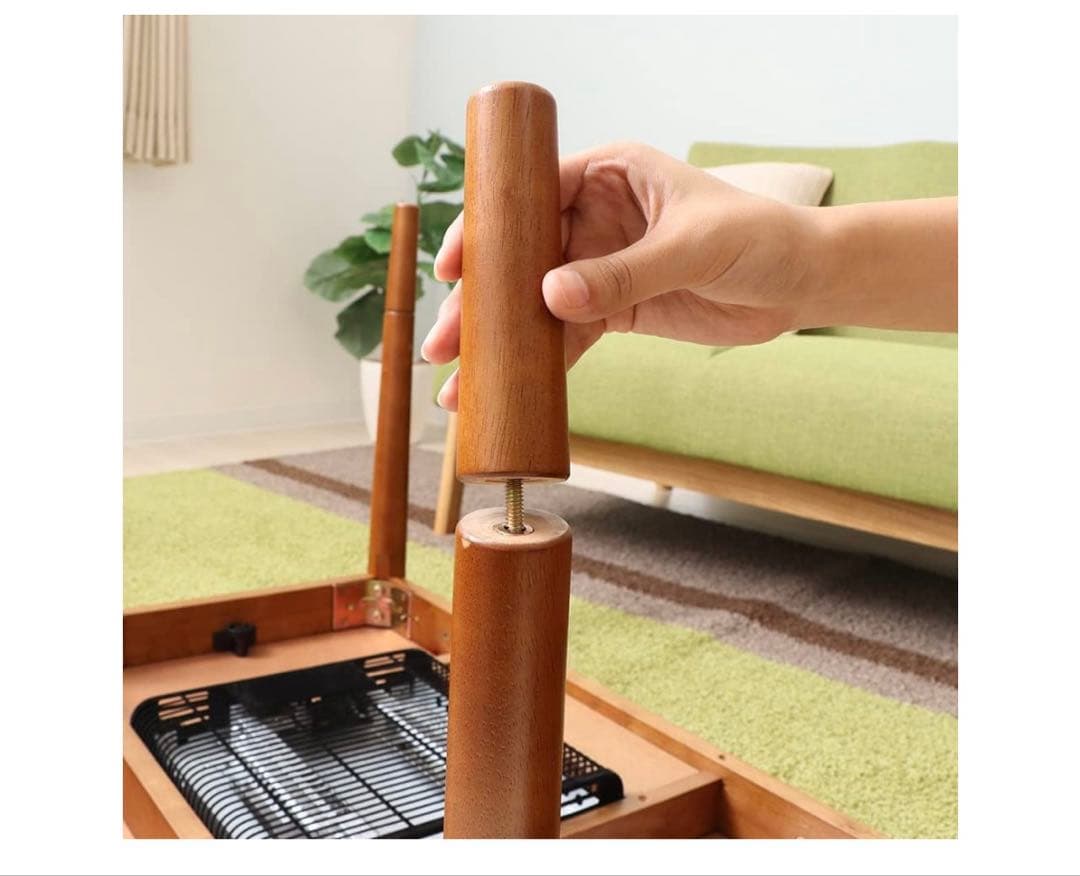 ウォールナット こたつハイテーブル