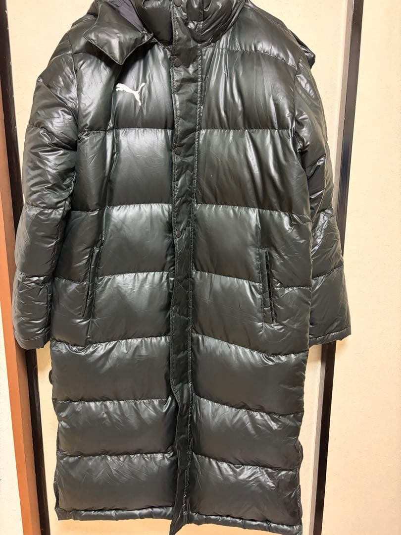 【1/5まで出品】プーマ サッカー　ロングベンチコート　ダウンコート　Oサイズ