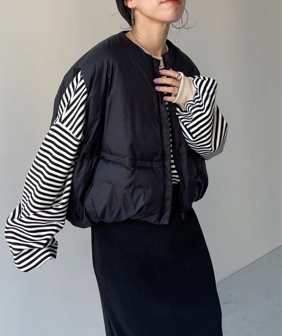 wee9s/エッグベスト【黒】/egg down vest/2025AWデザイン