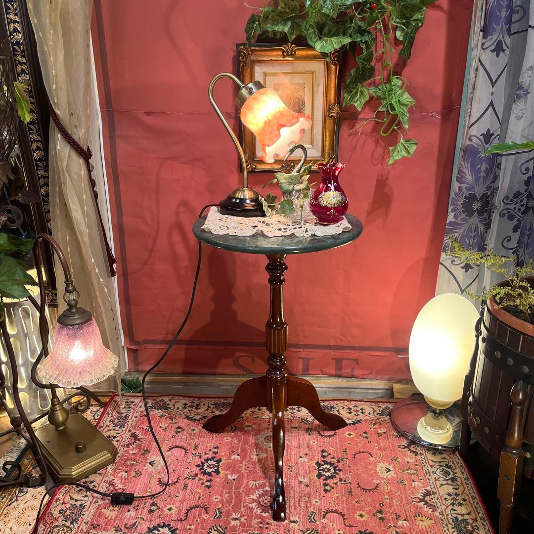 Sale アンティーク　大理石トップ　アクセントスタンド　サイドテーブル　花台