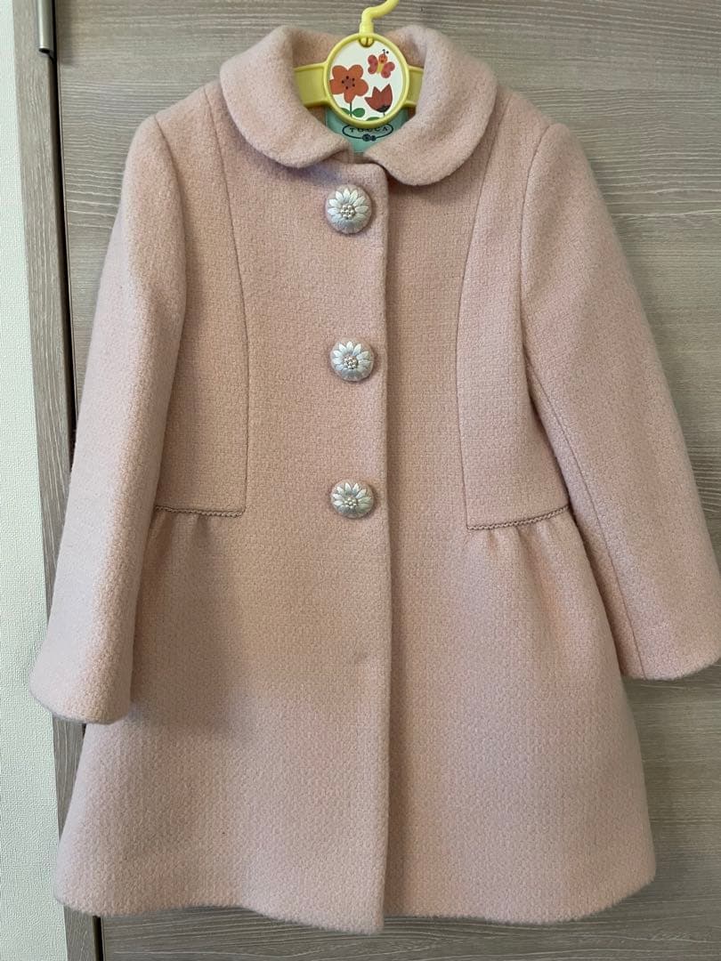 ✳︎TOCCA 110 ガールズ　ウール　アンゴラ　コート　ピンク✳︎