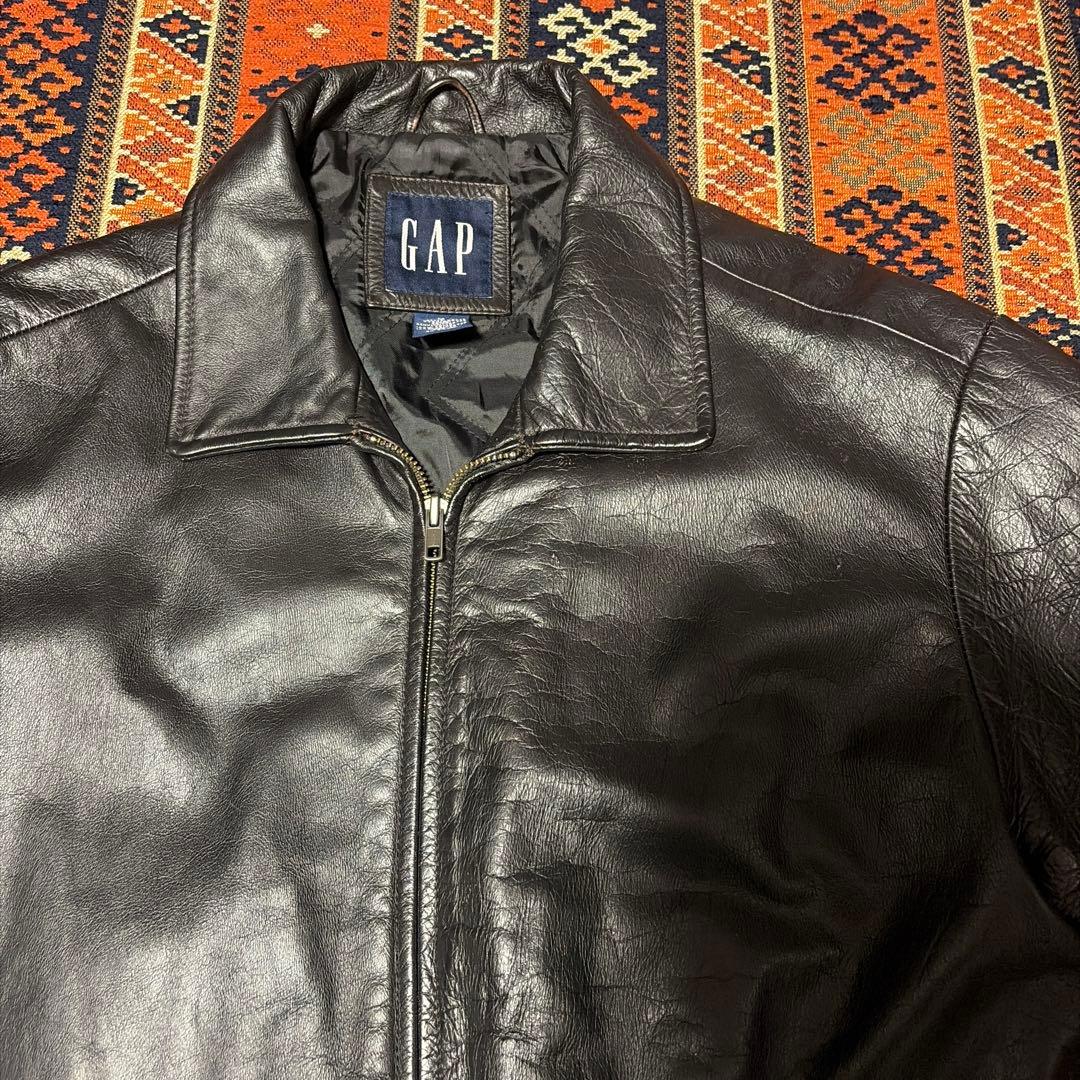 oldgap レザージャケット　gap 90s 古着