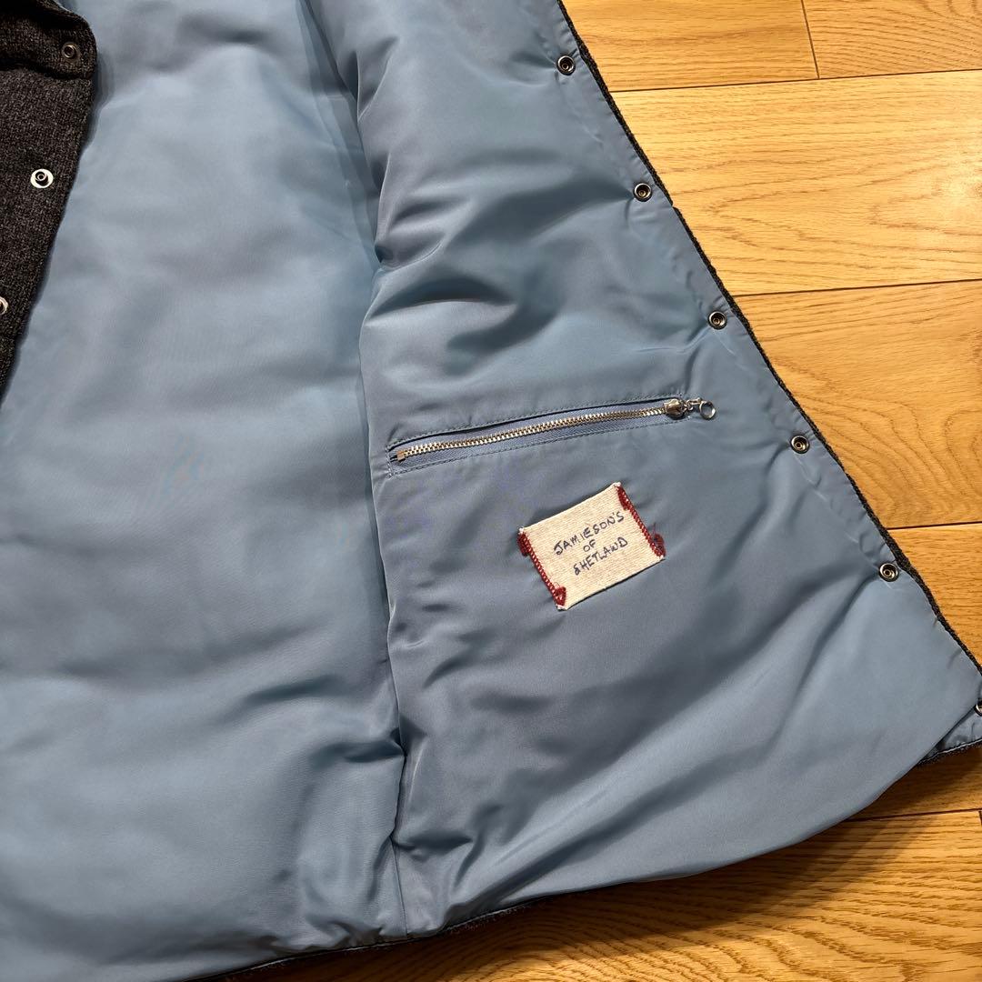 45R シェットランドニット×ナイロンベスト