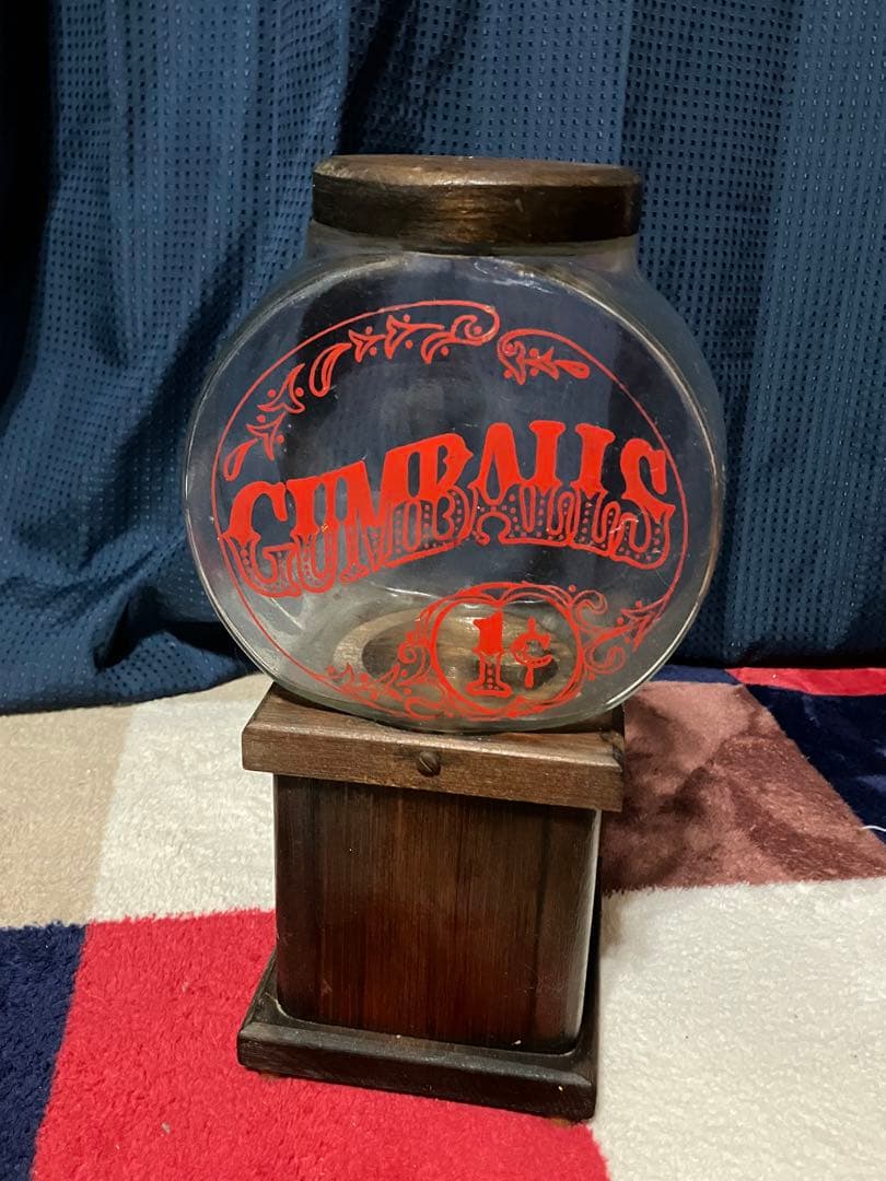 木製アンティーククラシックガムボールマシン風