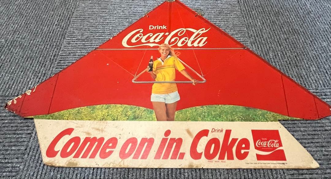 コカコーラ 吊り下げ ペナント看板　昭和レトロ