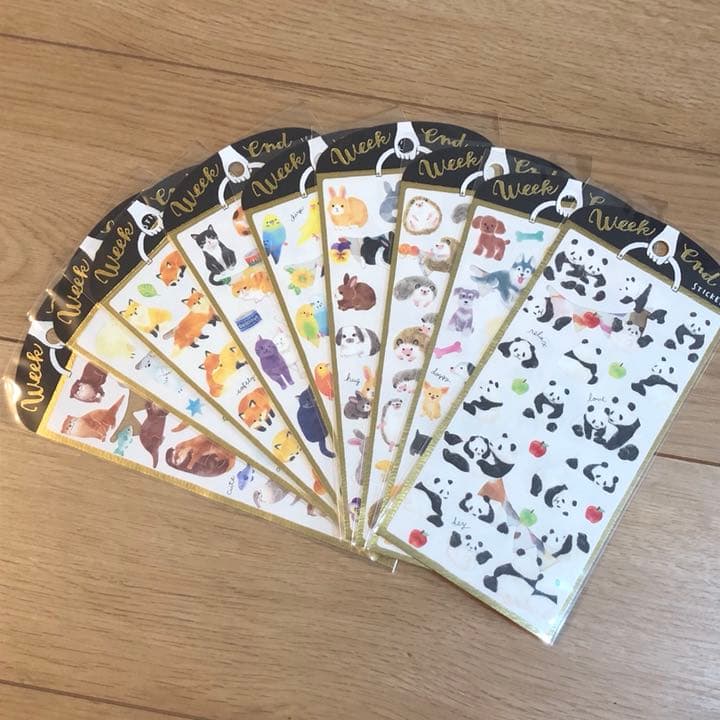 ★新品★ウィークエンドステッカー  9種セット  アニマル