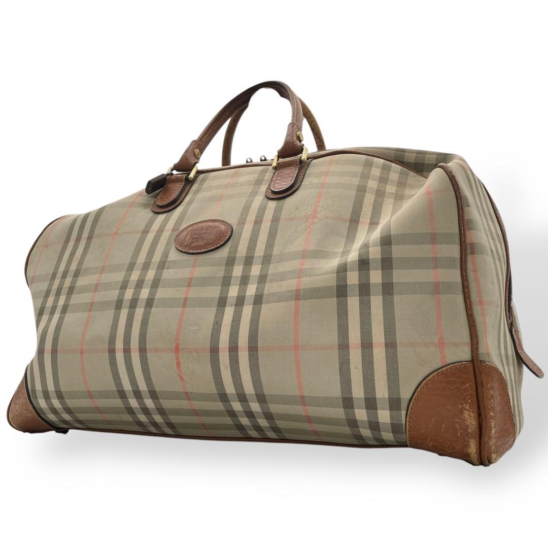 Burberry バーバリー ノバ チェック ボストン バッグ 大容量