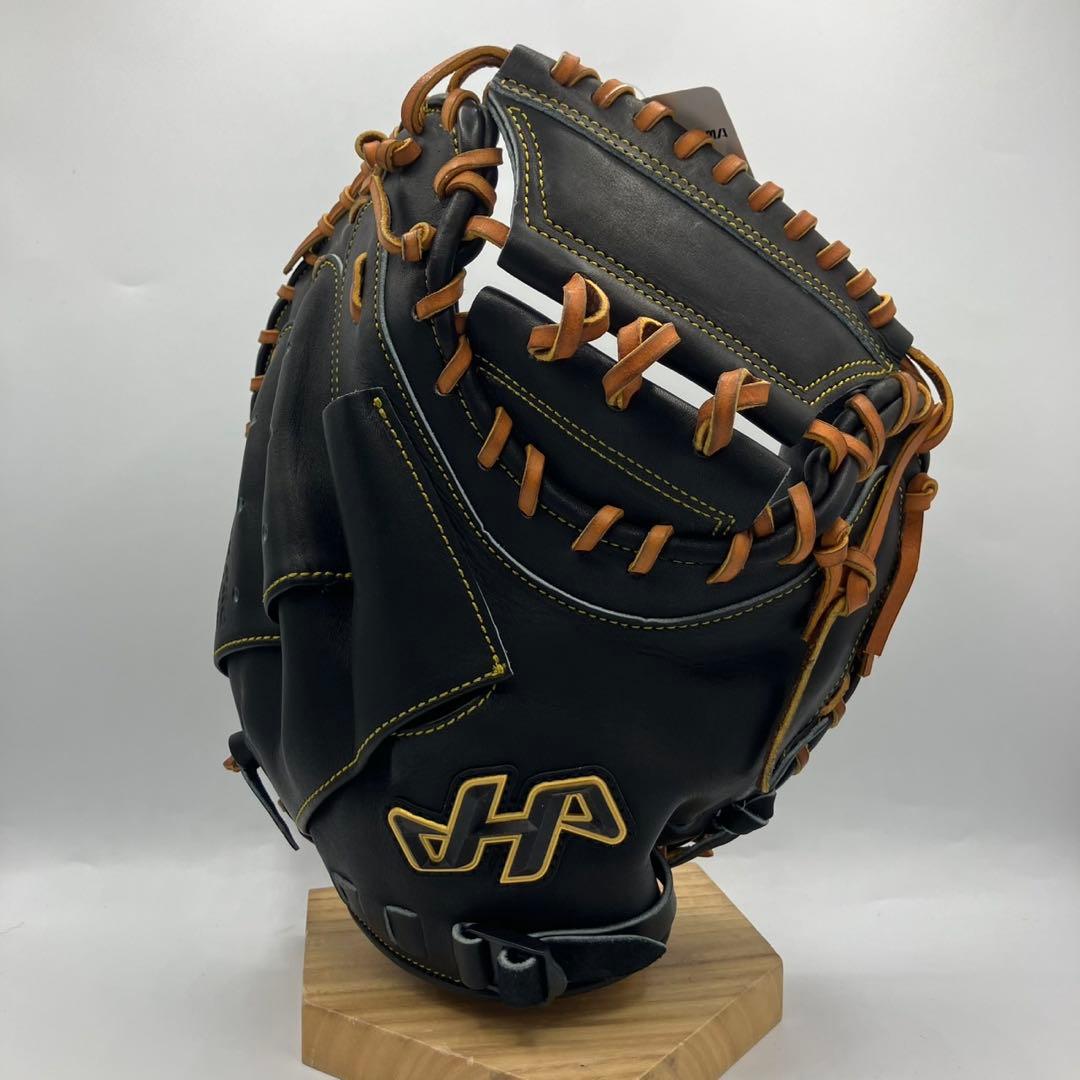 【新品】ハタケヤマ 硬式キャッチャーミット Q-OK 右投げ　ブラック
