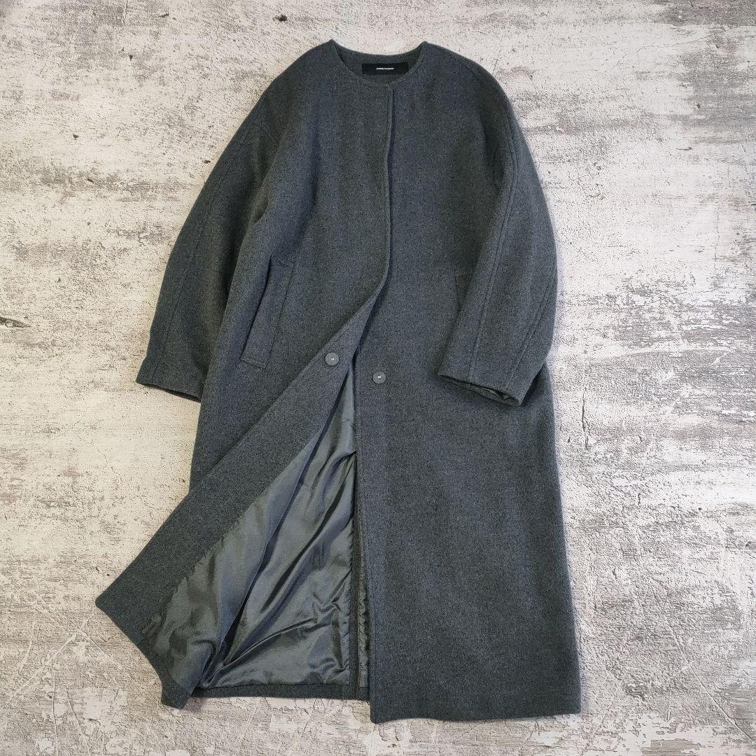 24AW ジャーナルスタンダード スーパー140ビーバーノーカラーコート