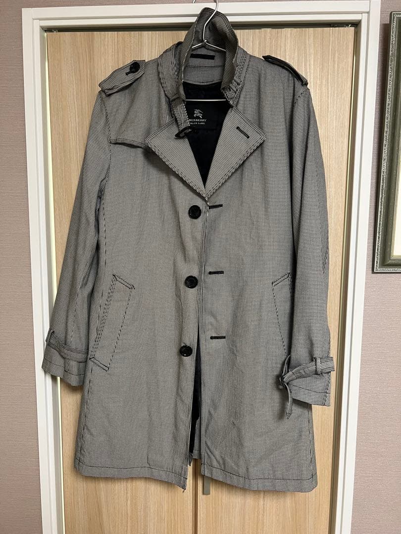 BURBERRY BLACK LABEL グレー トレンチコート Lサイズ
