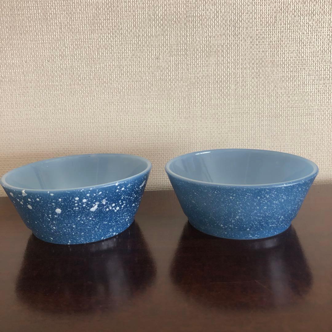 グラニット パントリーブルー ファイヤーキング シリアルボウル 2個セット