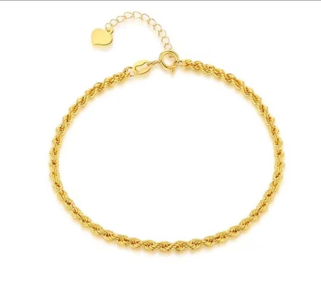 18k　ツイストチェーン　ブレスレット au750