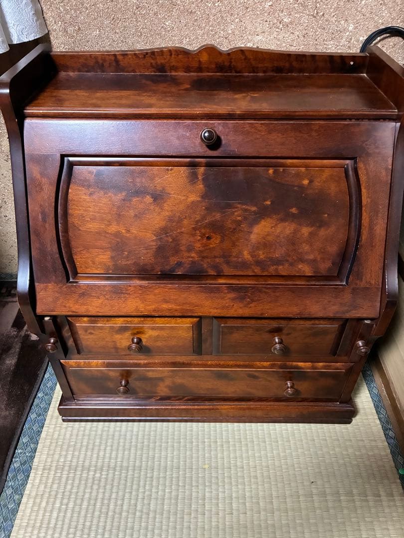 ライティングビューロー　文机　えぞインテリア　アンティーク家具