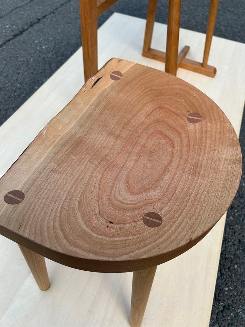 [要コメント] ブラックチェリー　無垢材カウンターテーブル(机のみ) 新品未使用