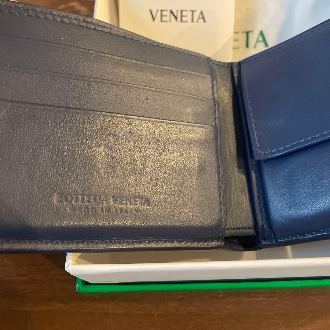 Bottega Veneta ネイビー 二つ折り財布