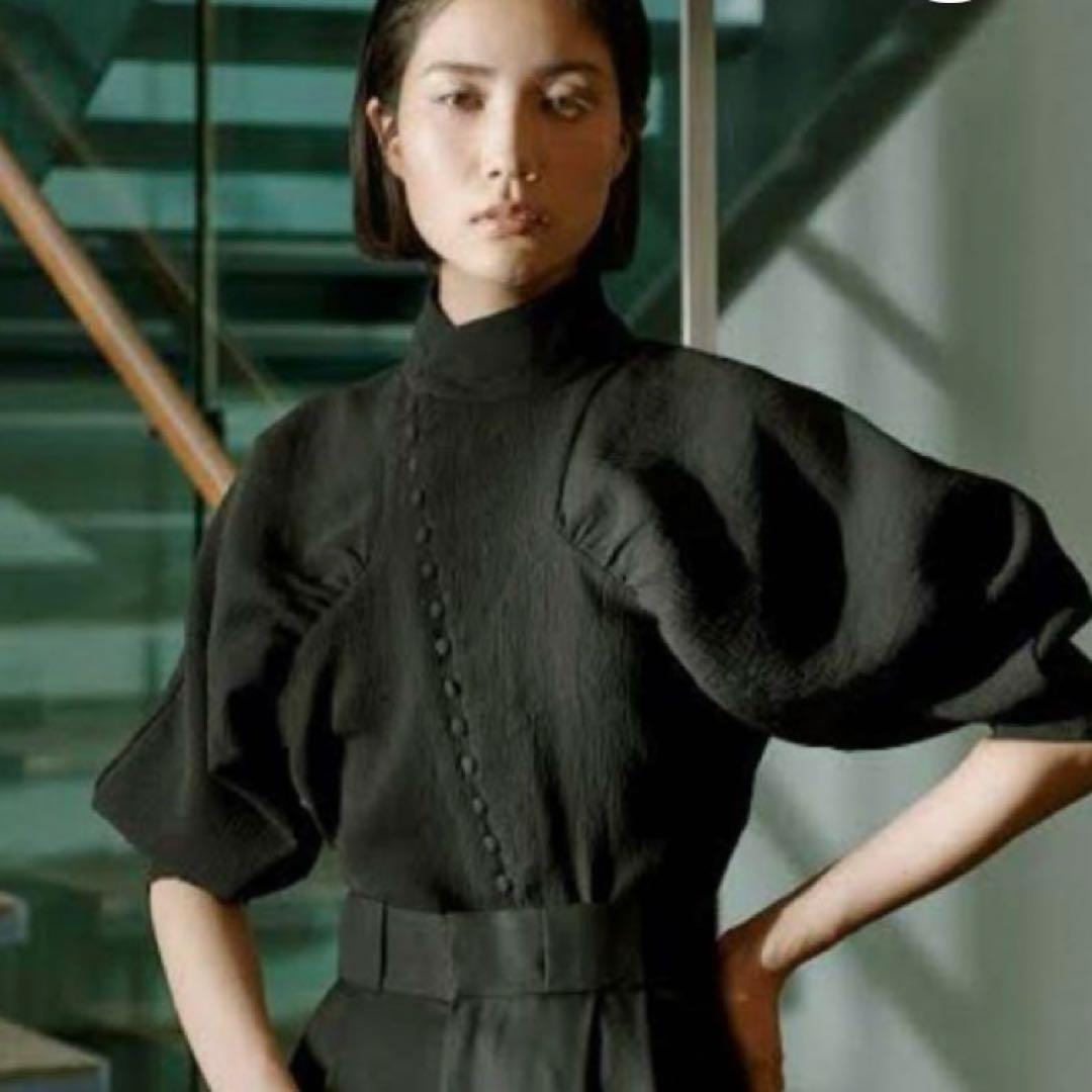 TÉLOPLAN ブラック　チャイナ　ブラウス　テーロプラン　TELOPLAN