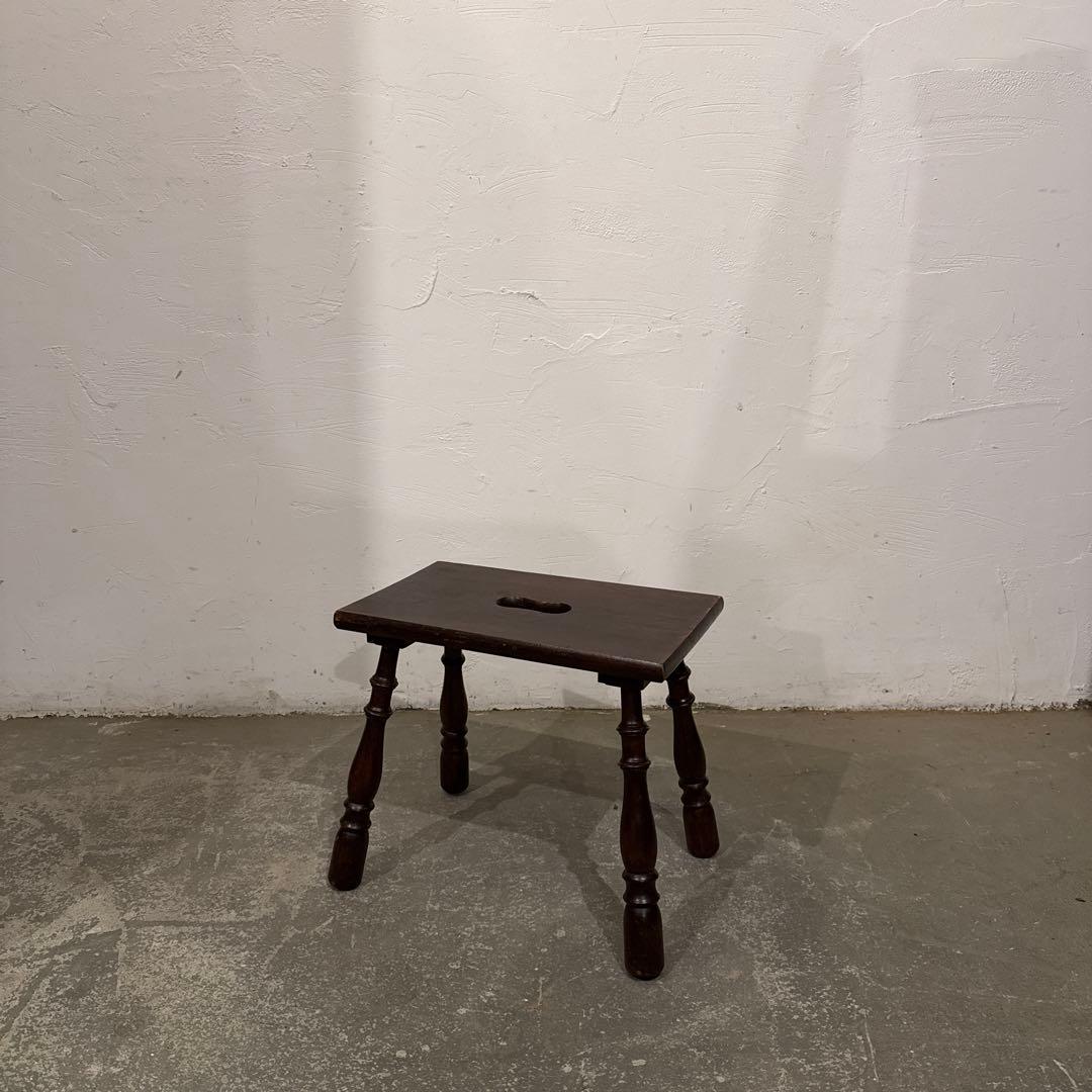 ヴィンテージ　木製サイドテーブル　スツール
