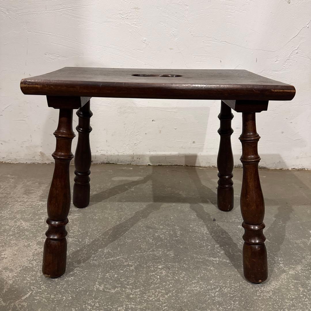 ヴィンテージ　木製サイドテーブル　スツール