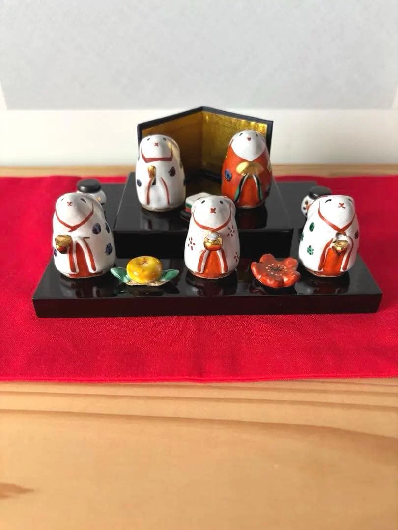 お雛様　うさぎ雛　陶磁器