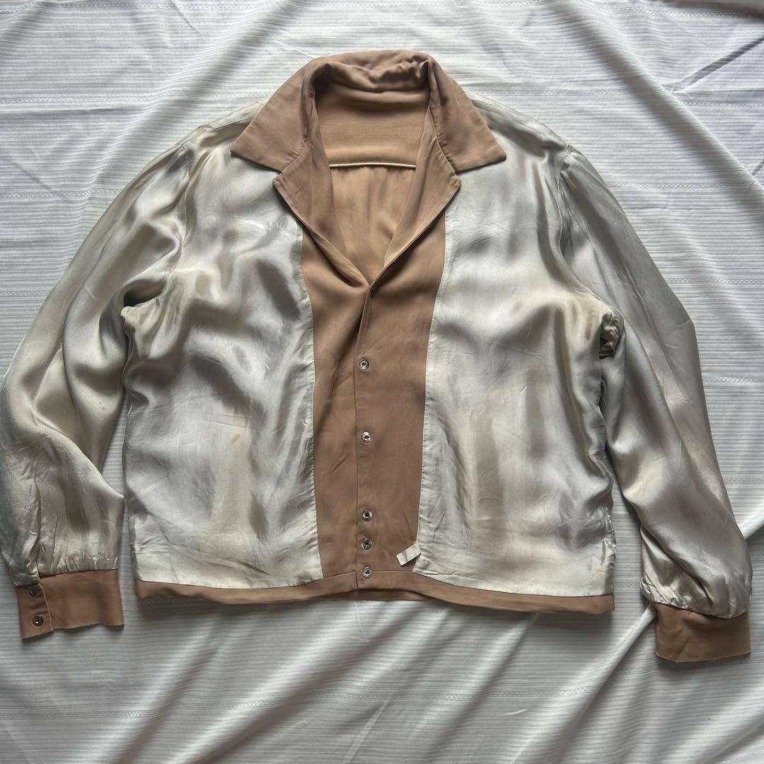 50s HBARC レーヨンギャバジャンジャケット size L〜