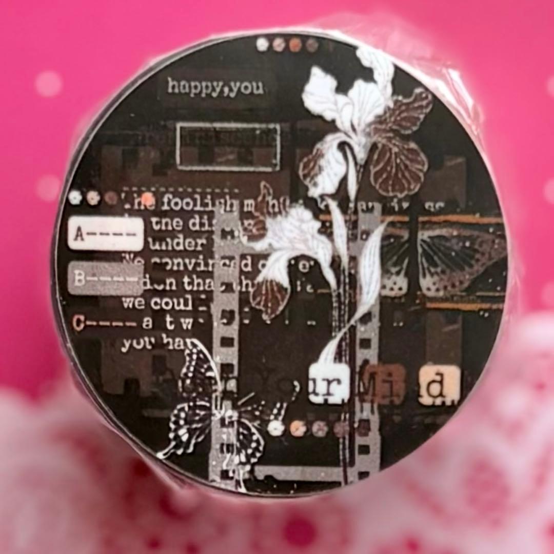 PET 鸢尾之花 5cm×5m 海外マスキングテープ　海外マス装飾　英字　花