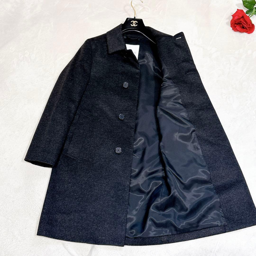 未使用✨　マッキントッシュ　ステンカラーコート　ウール　カシミヤ　ダークグレー