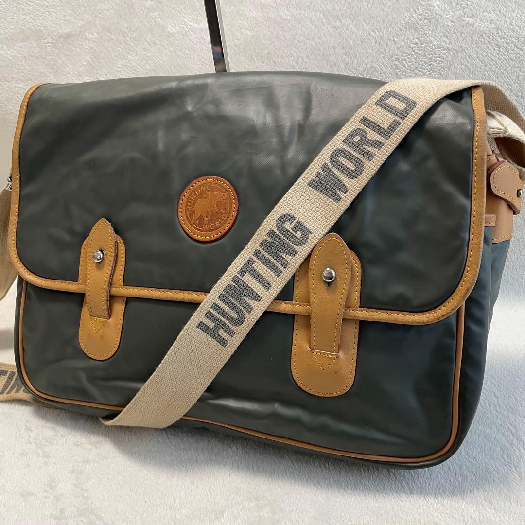 ハンティングワールド メッセンジャーバッグ バチュークロス メンズ