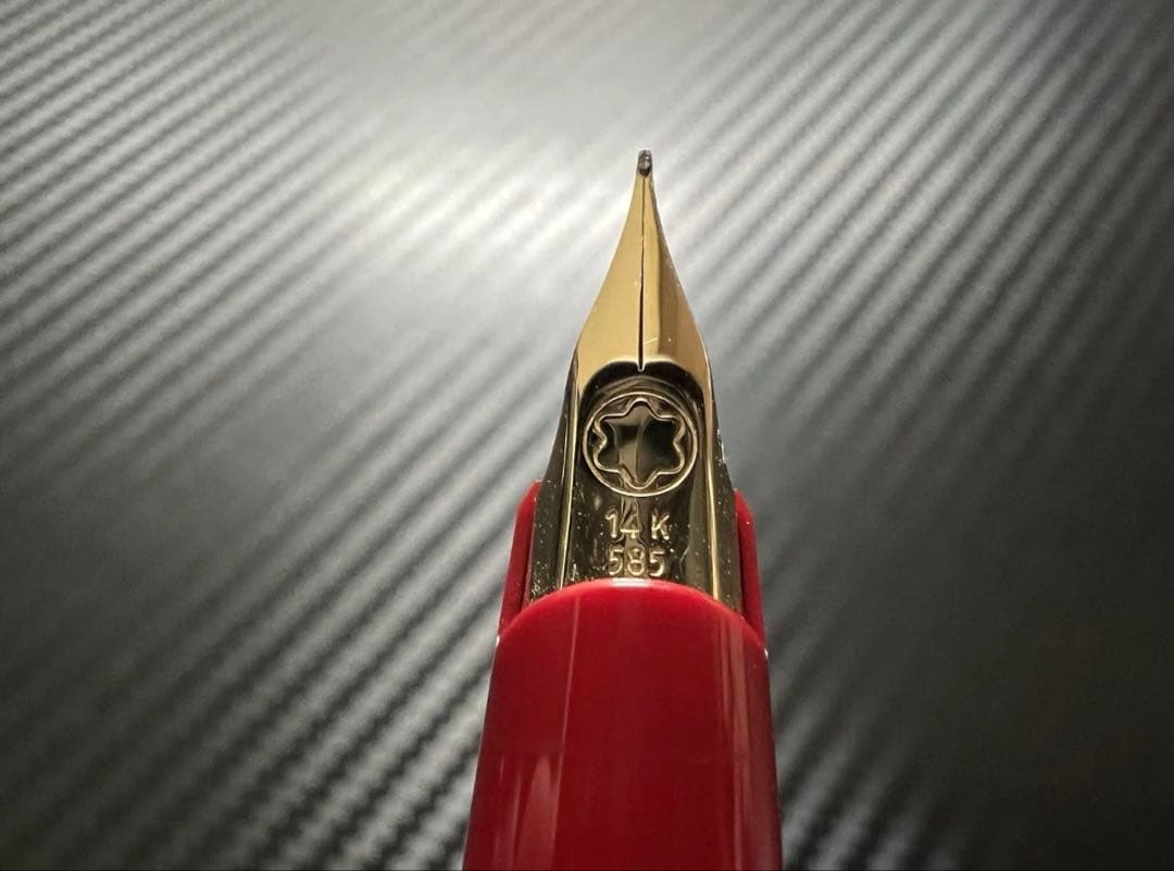 美品 モンブラン ジェネレーション 万年筆 レッド EF 極細字