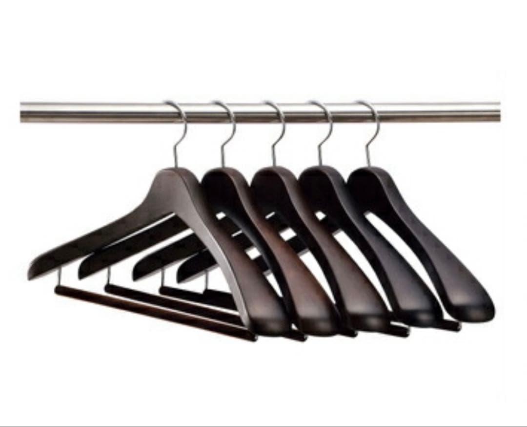 中田ハンガー 5本セット SET-01 スモークブラウン【中田工芸製】