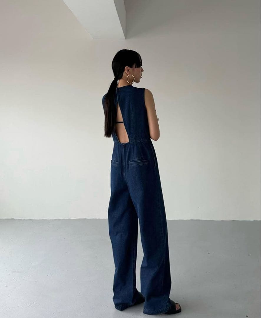 【CLANE】正規品 / BACK OPEN DENIM ALL IN ONE