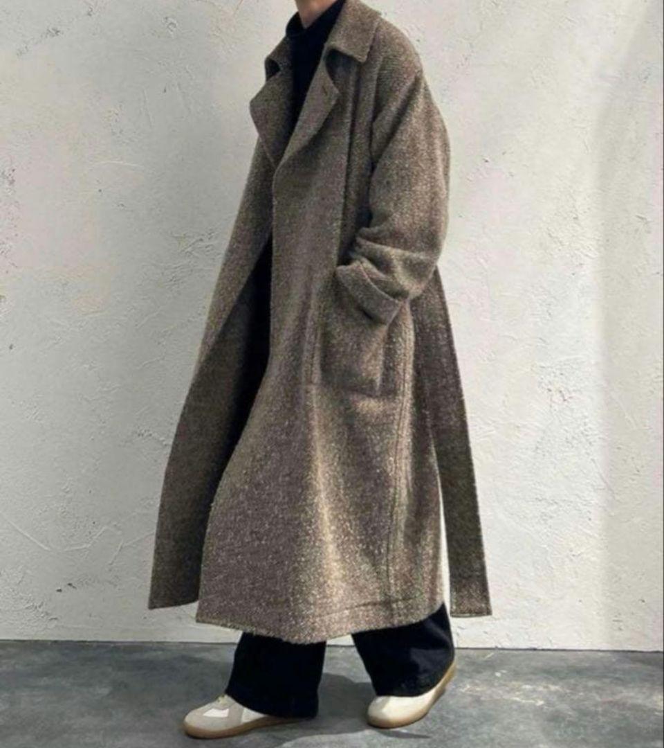 【定価8.3万円】美品 ATHA ネップツイード マキシ コート