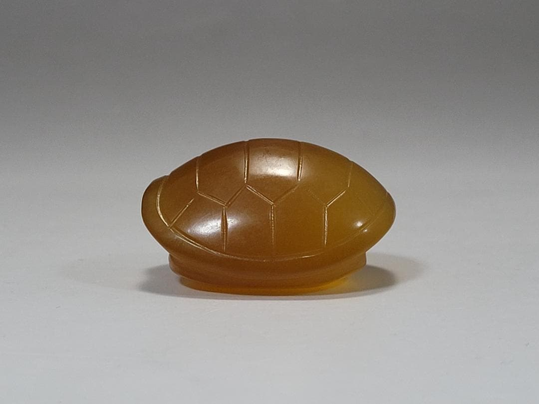 天然玉製 亀型 提物装身具 玉装飾品 明清時代 幅約3.9cm