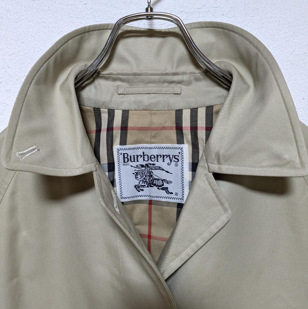 美品 80～90s バーバリー ステンカラーコート レディース 白タグ 21
