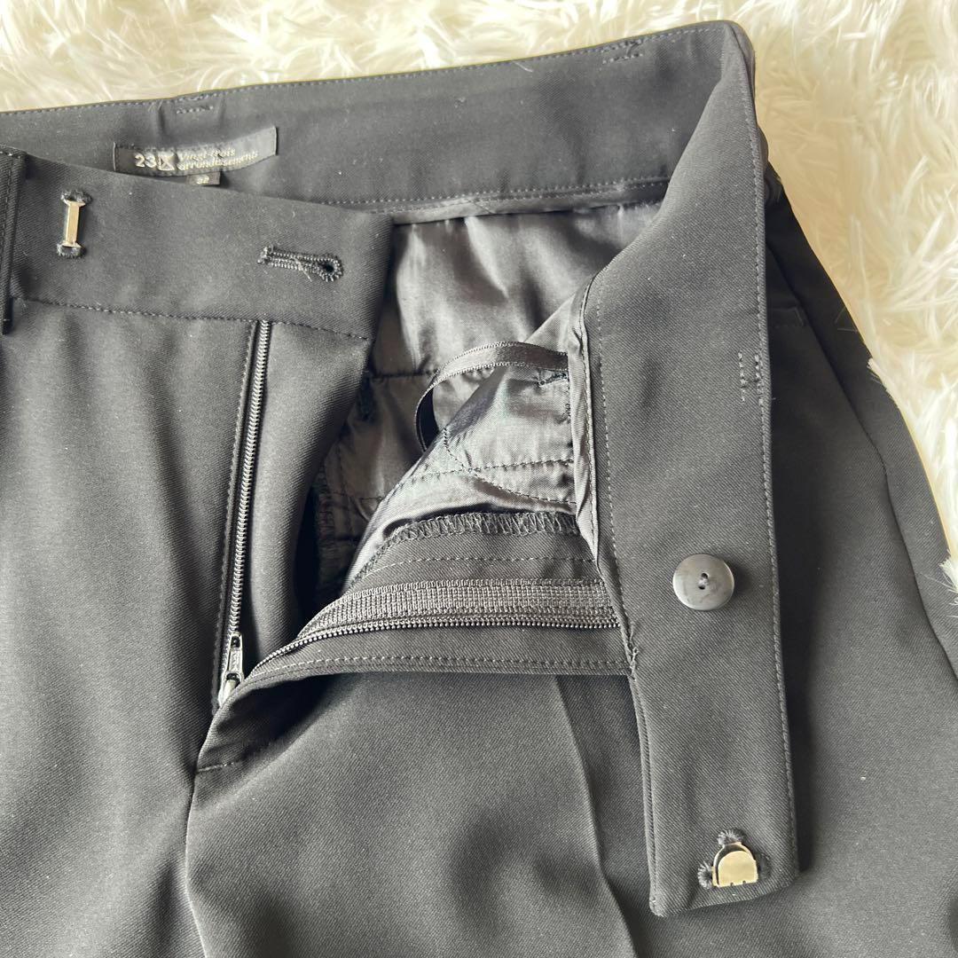 23区 パンツスーツ 希少サイズ 32 XXS ブラック フォーマル ビジネス