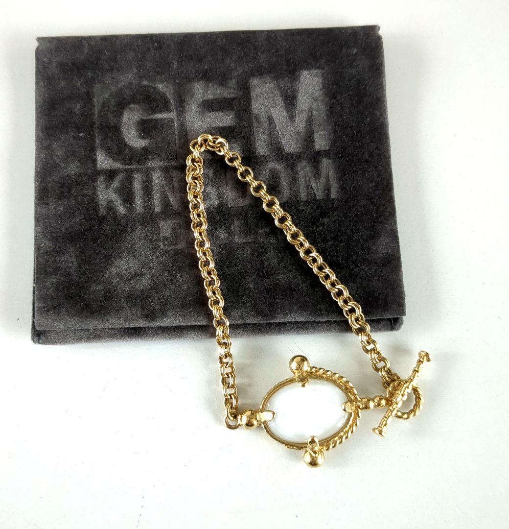 GEM KINGDOM ブレスレット*チェーン　ストーン*ゴールド　925