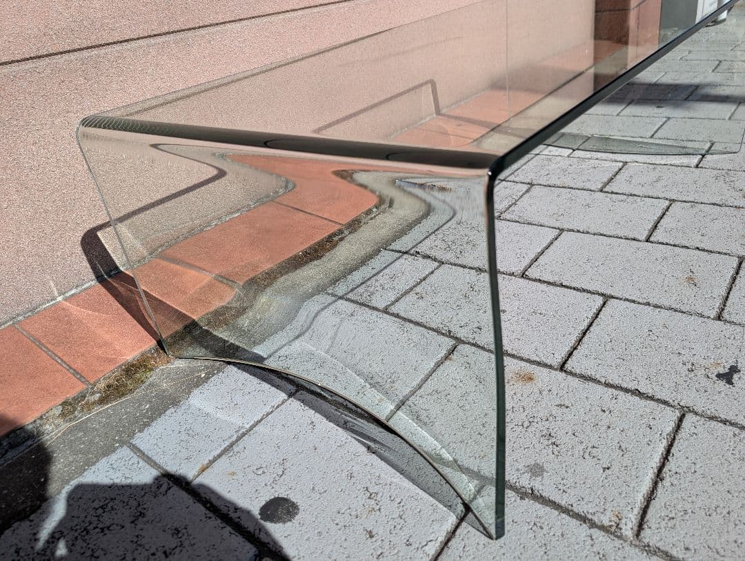 【週末特価】Francfranc　クレール　ガラステーブル(W1200)