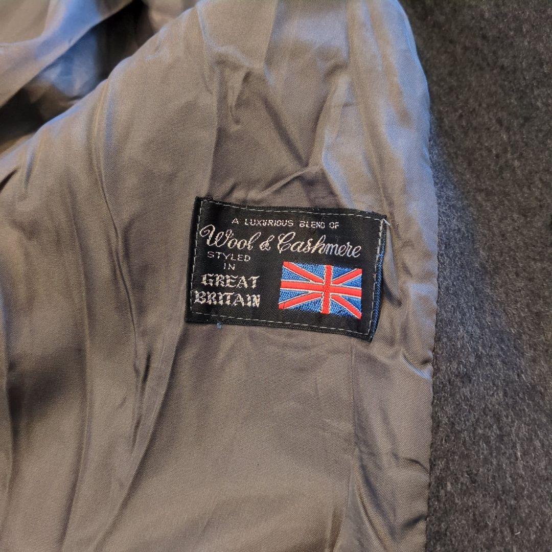 【即日発送】美品 イングランド製 カシミヤ混 ロングコート 英国製 L