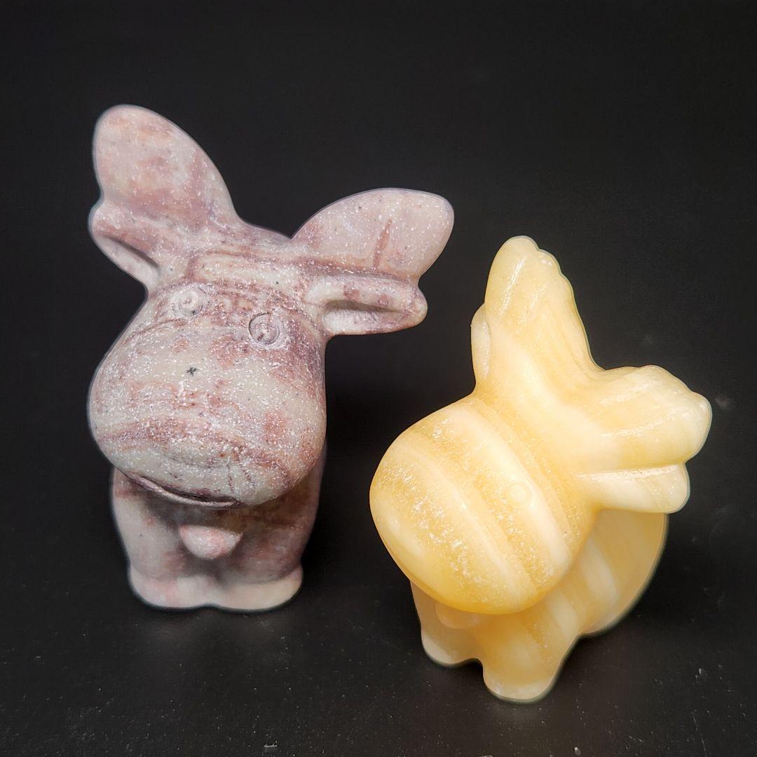 天然石【新品】クリスマス置物セット ツリー&トナカイ&プレゼントBOX★合計７点