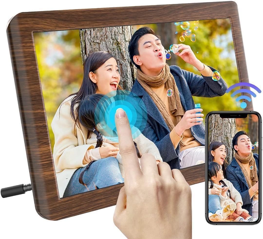 デジタルフォトフレーム 10.1インチ Wi-Fi おしゃれ　写真　プレゼント