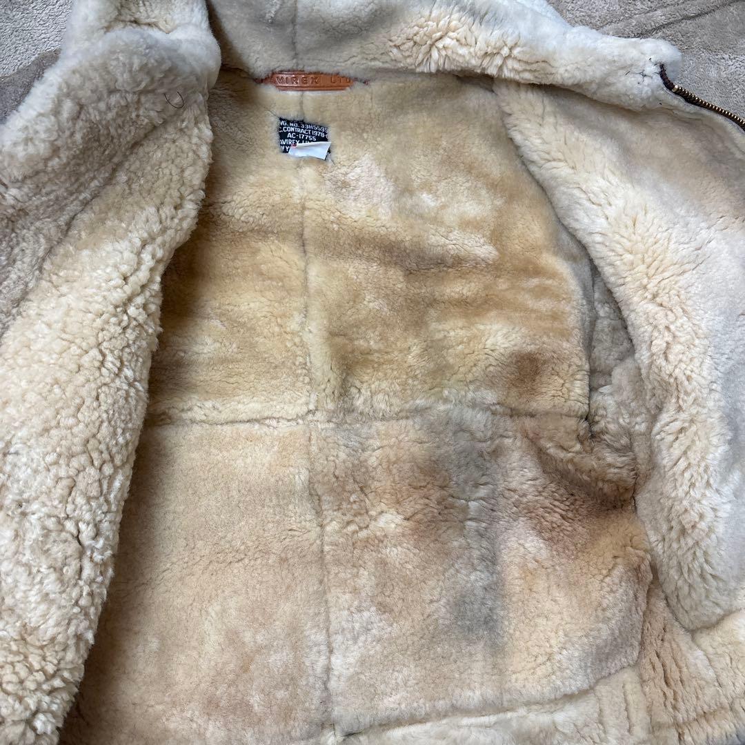 タグ有AVIREX USA ジャケット　98000円　ボア襟付きレザージャケット