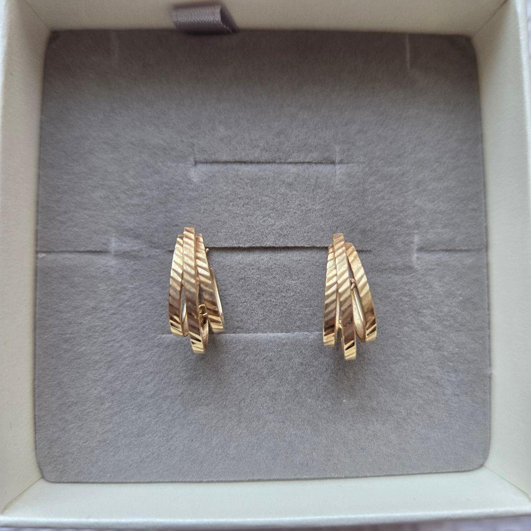 ハ*☆様 K10 イエローゴールド フープピアス ジュエリーツツミ