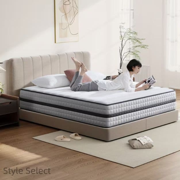 20cm高反発マット シングルイズポケットコイル構造的圧力サポート通気性ホワイト