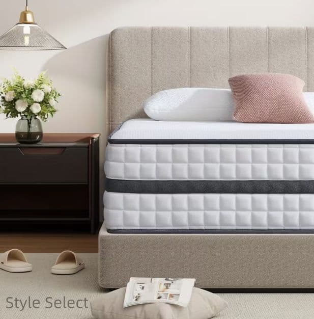 20cm高反発マット シングルイズポケットコイル構造的圧力サポート通気性ホワイト