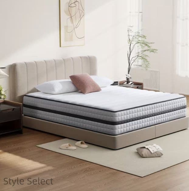 20cm高反発マット シングルイズポケットコイル構造的圧力サポート通気性ホワイト