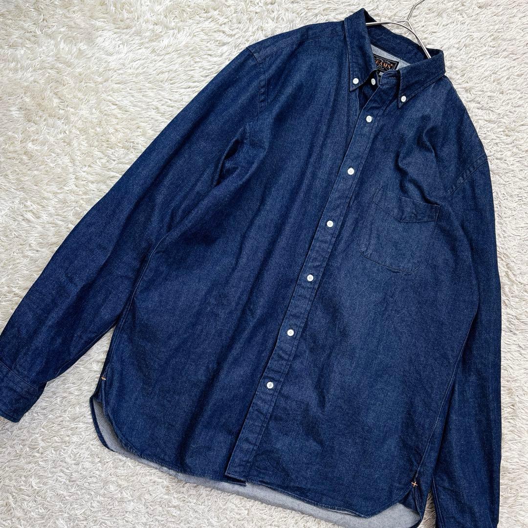 ビームスプラス ボタンダウン　デニムシャツ XL