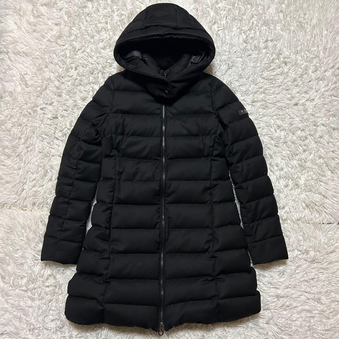 【人気】タトラス ダウンコート ロング フード ZEJA 黒　ブラック