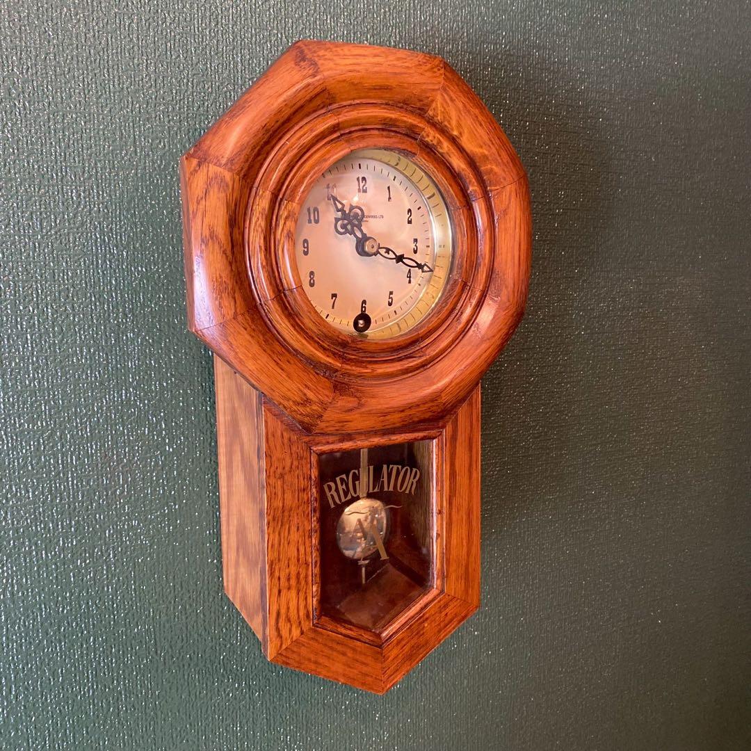 希少 柱時計 掛け時計 REGULATOR アンティーク 昭和レトロ インテリア