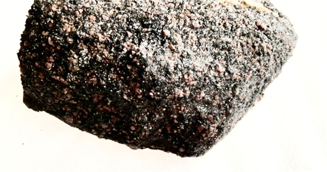 再度お値下げしました　希少　南極の石　黒にピンクの粒入り　南極観測隊員から入手