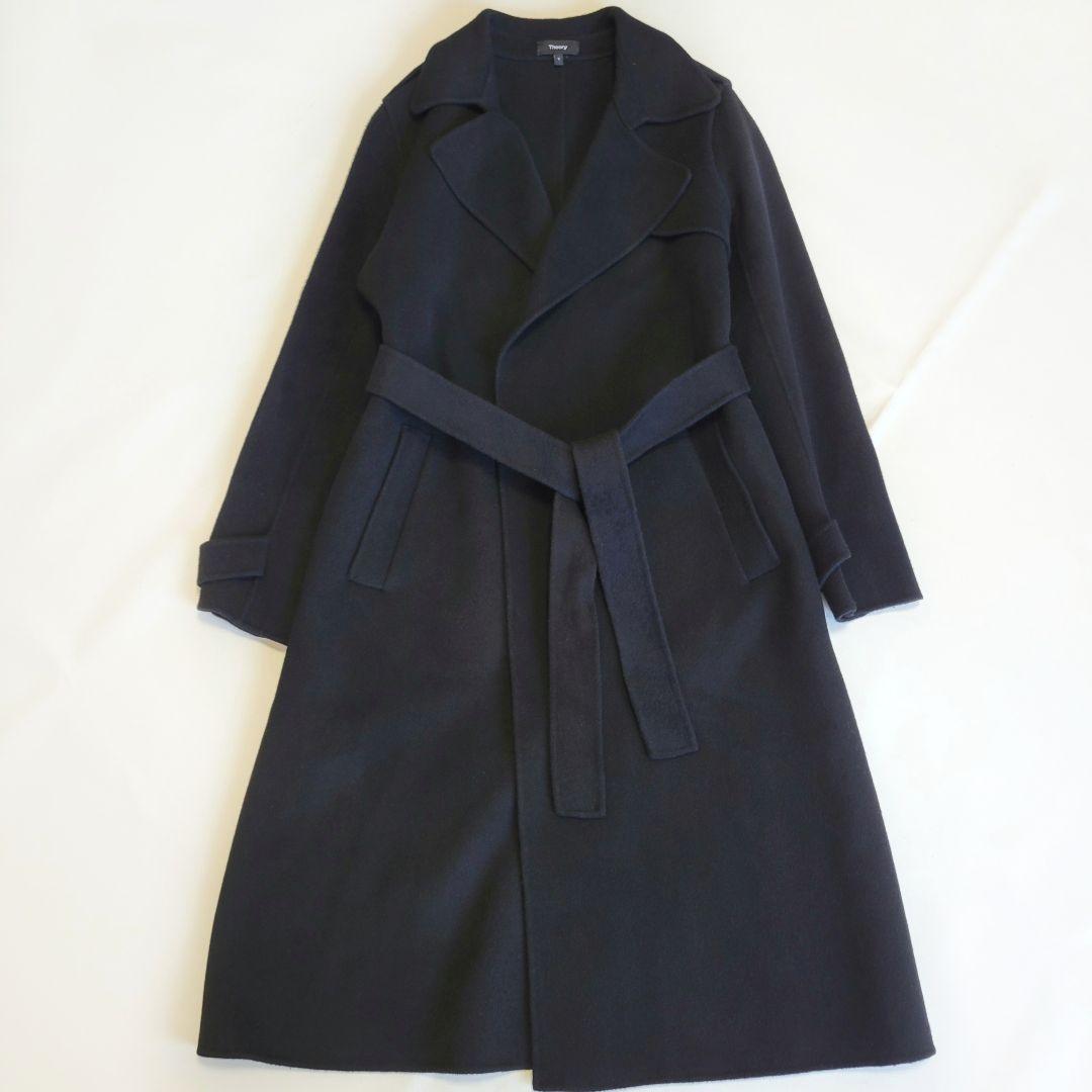 Namii様 セオリー ウールカシミヤ トレンチ型リバーコート S(9号) 黒