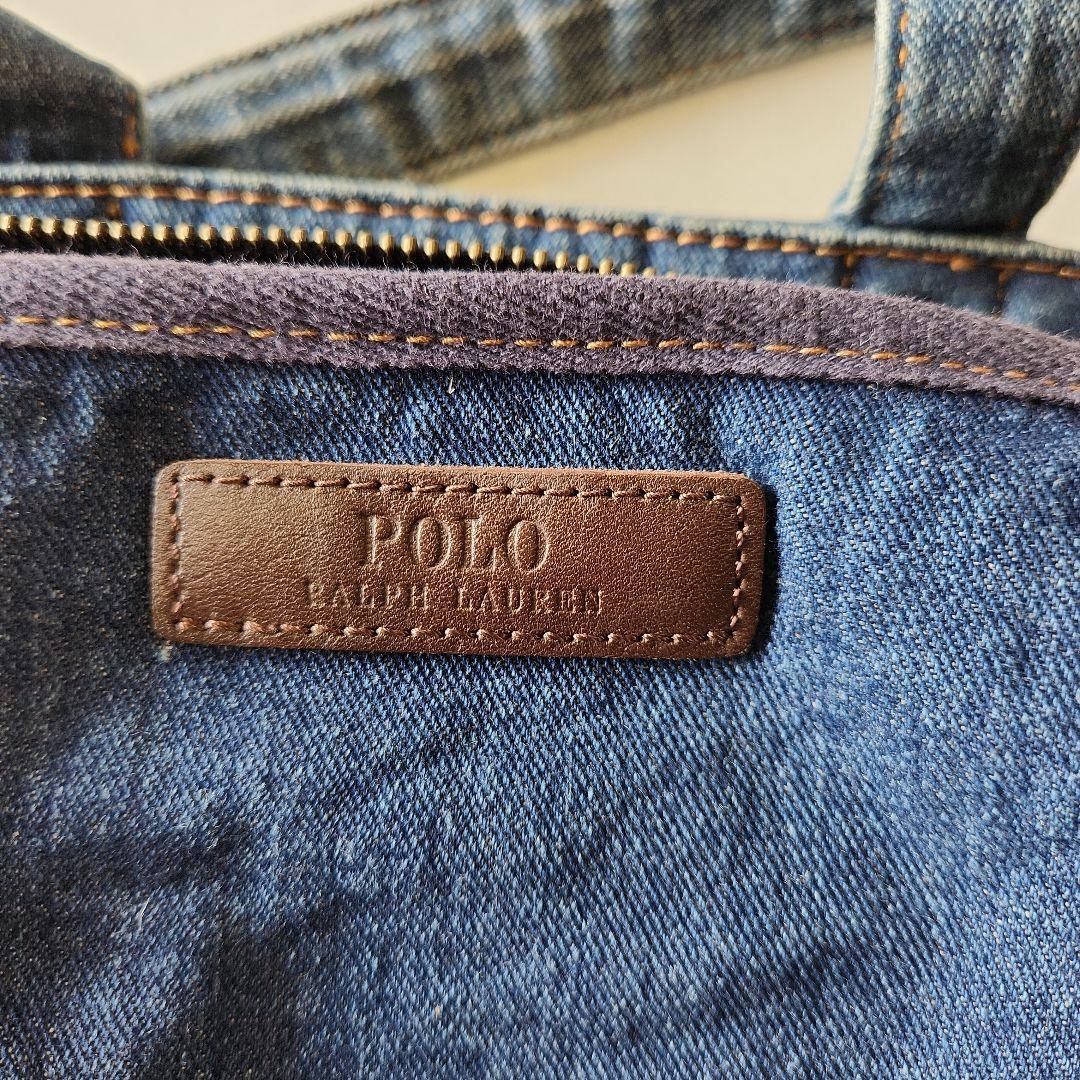 デニムトートバッグ ポロ馬刺繍、ラルフローレン